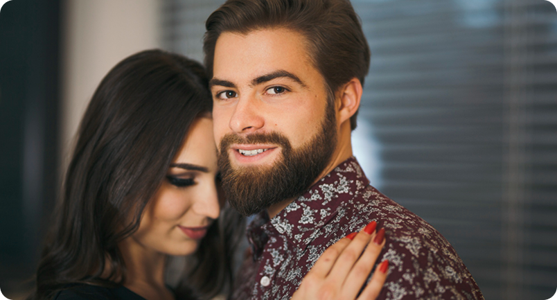 Happy couple embracing